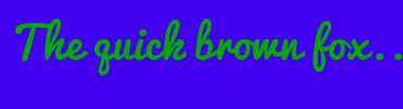 Image with Font Color 03AB00 and Background Color 4300EE
